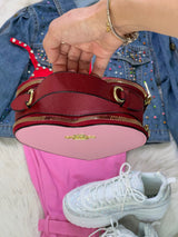 BOLSO CORAZÓN BICOLOR