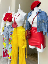 CHAQUETA MEZCLILLA CON PEDRERÍA