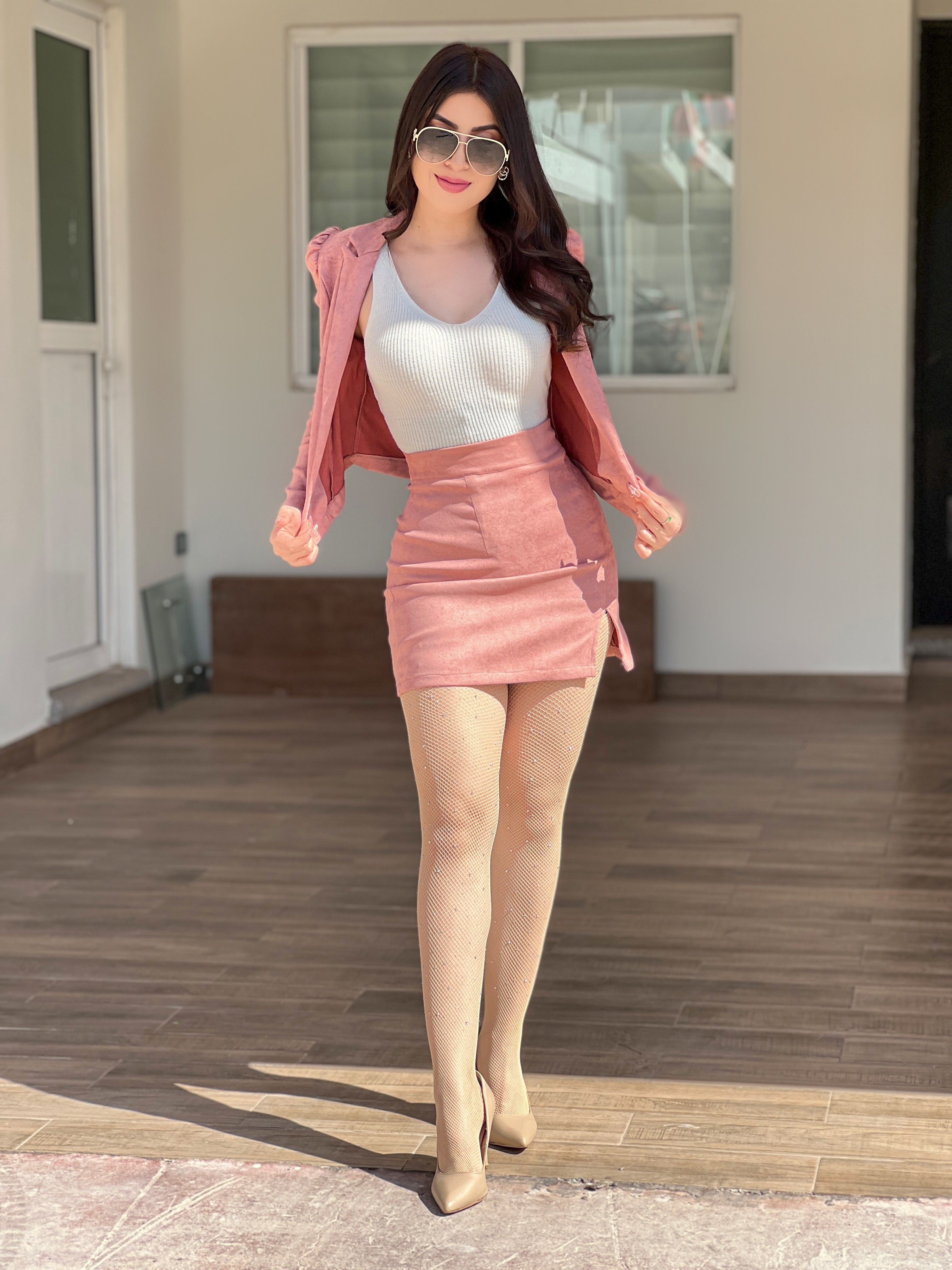 MEDIAS RED DIAMANTE BEIGE