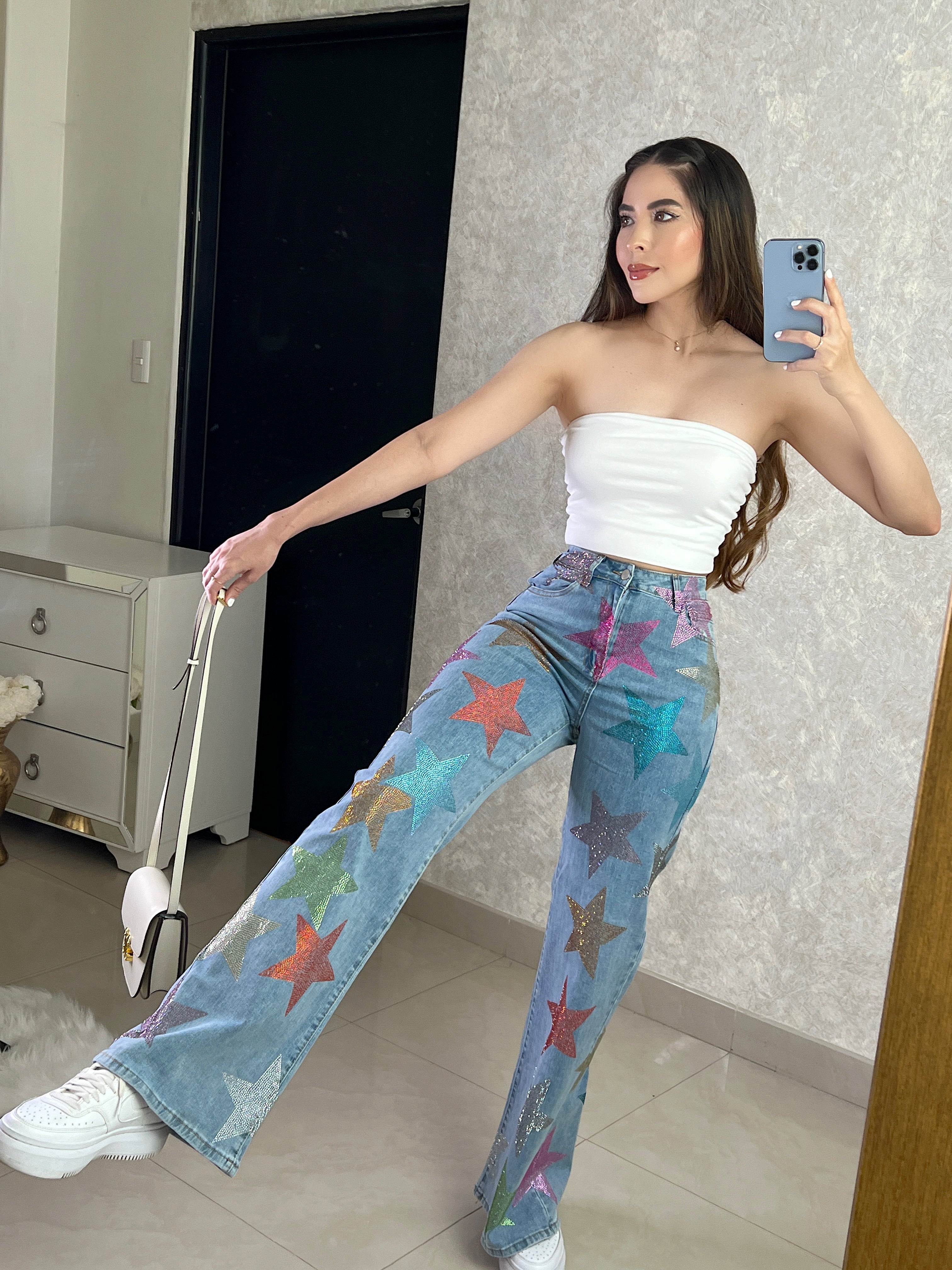 Pantalón de estrellas wide leg