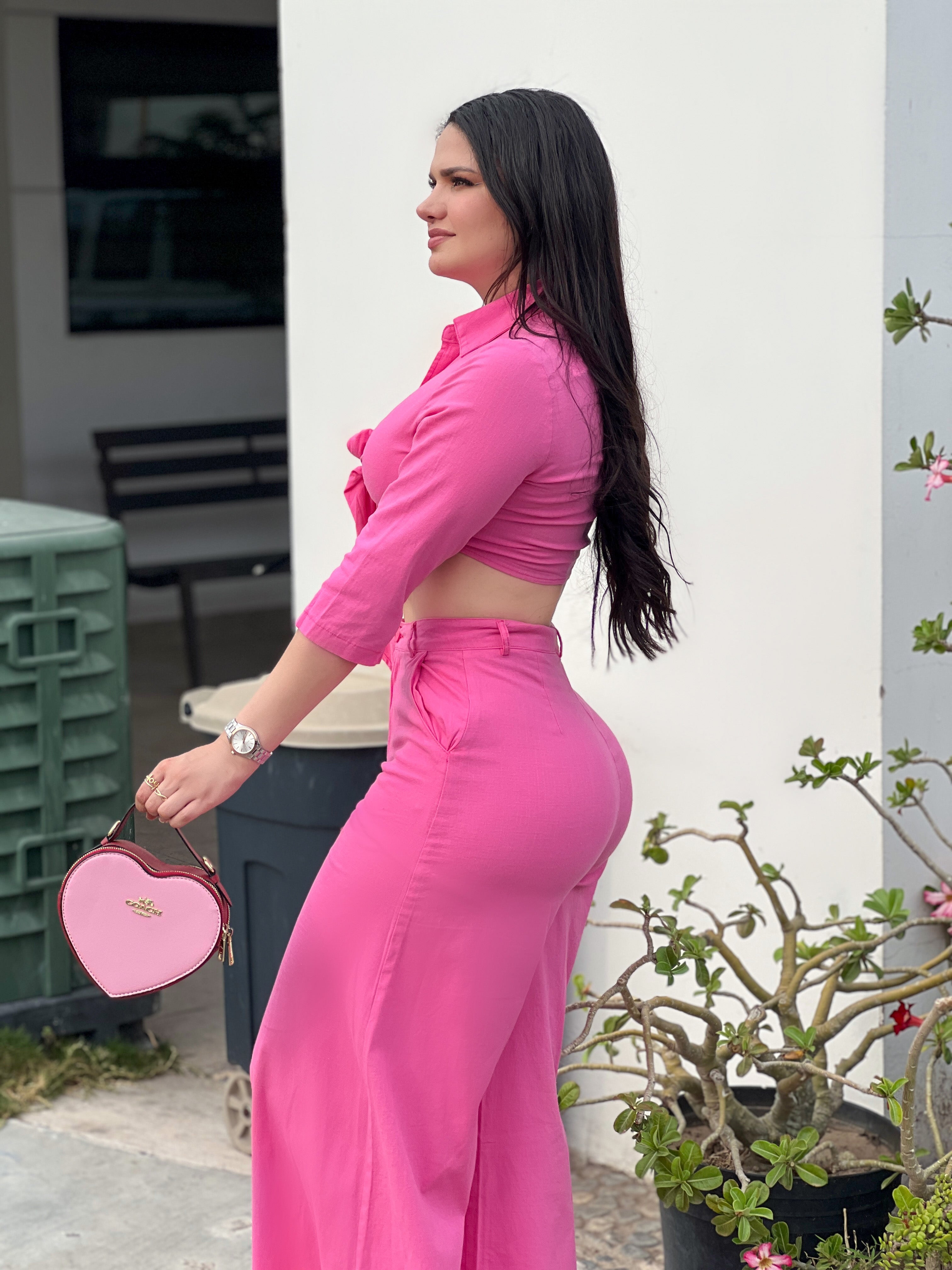 SET ROSA PANTALÓN Y BLUSA