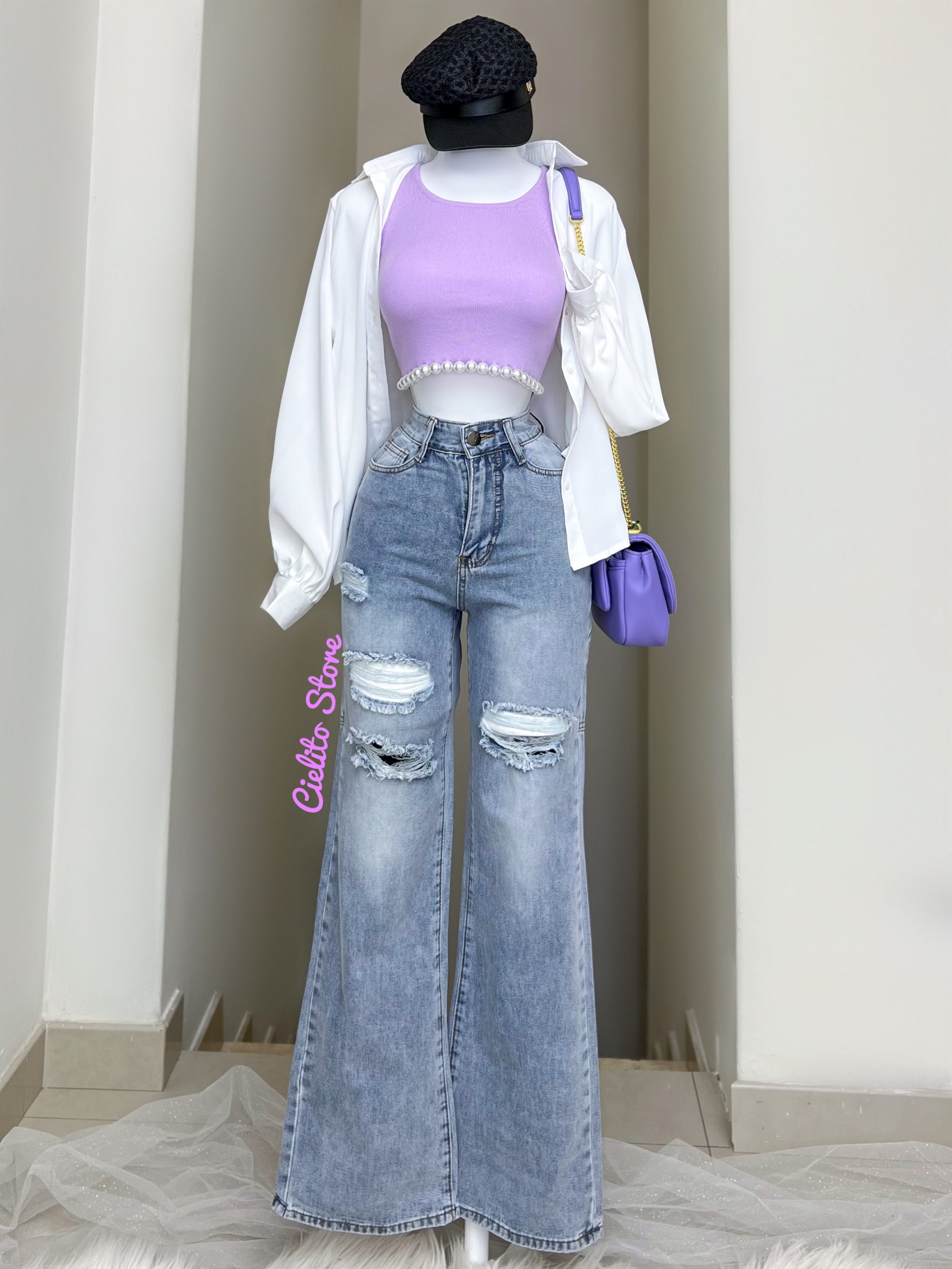 PANTALÓN MEZCLILLA DESLAVADO