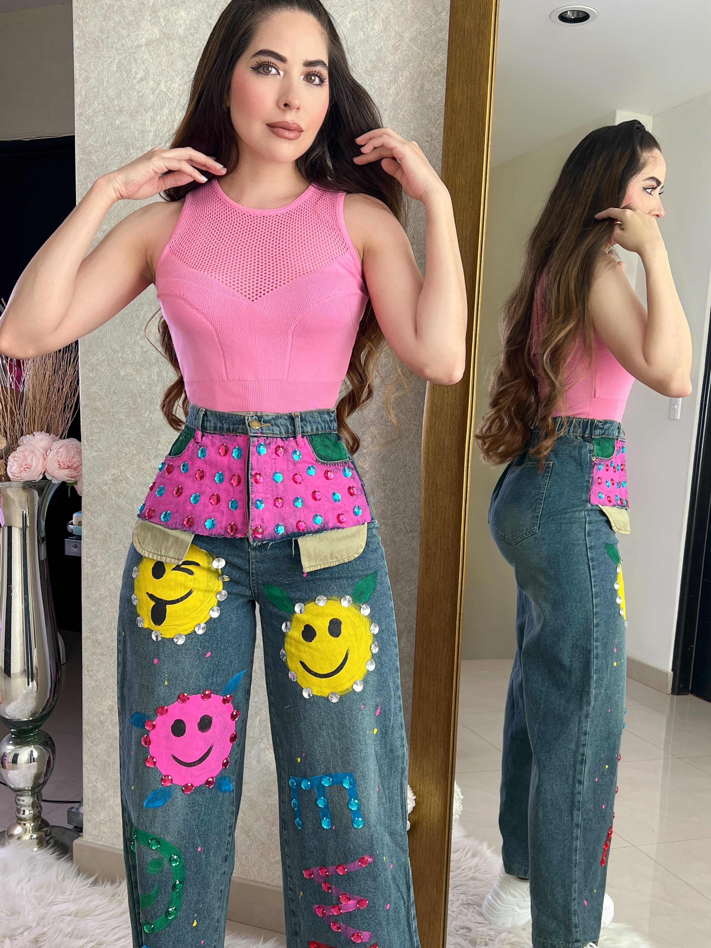 BLUSA ROSA SIN MANGA