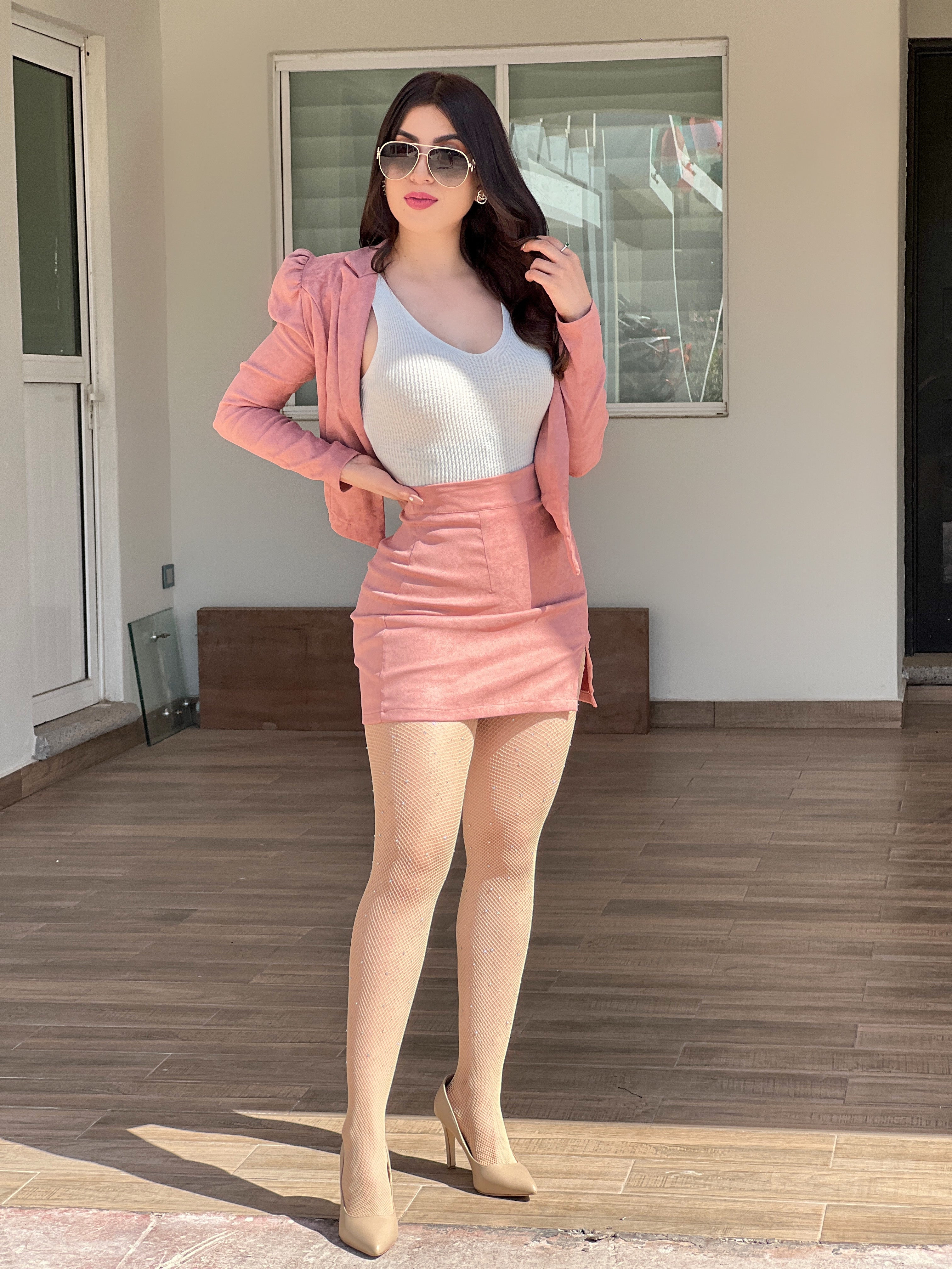 MEDIAS RED DIAMANTE BEIGE