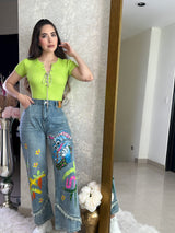 PANTALÓN RABBIT CON PEDRERÍA