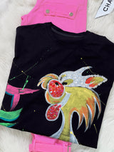 BLUSA OVERSIZE NEGRA ANIMADA