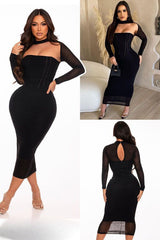 VESTIDO NEGRO MANGA LARGA