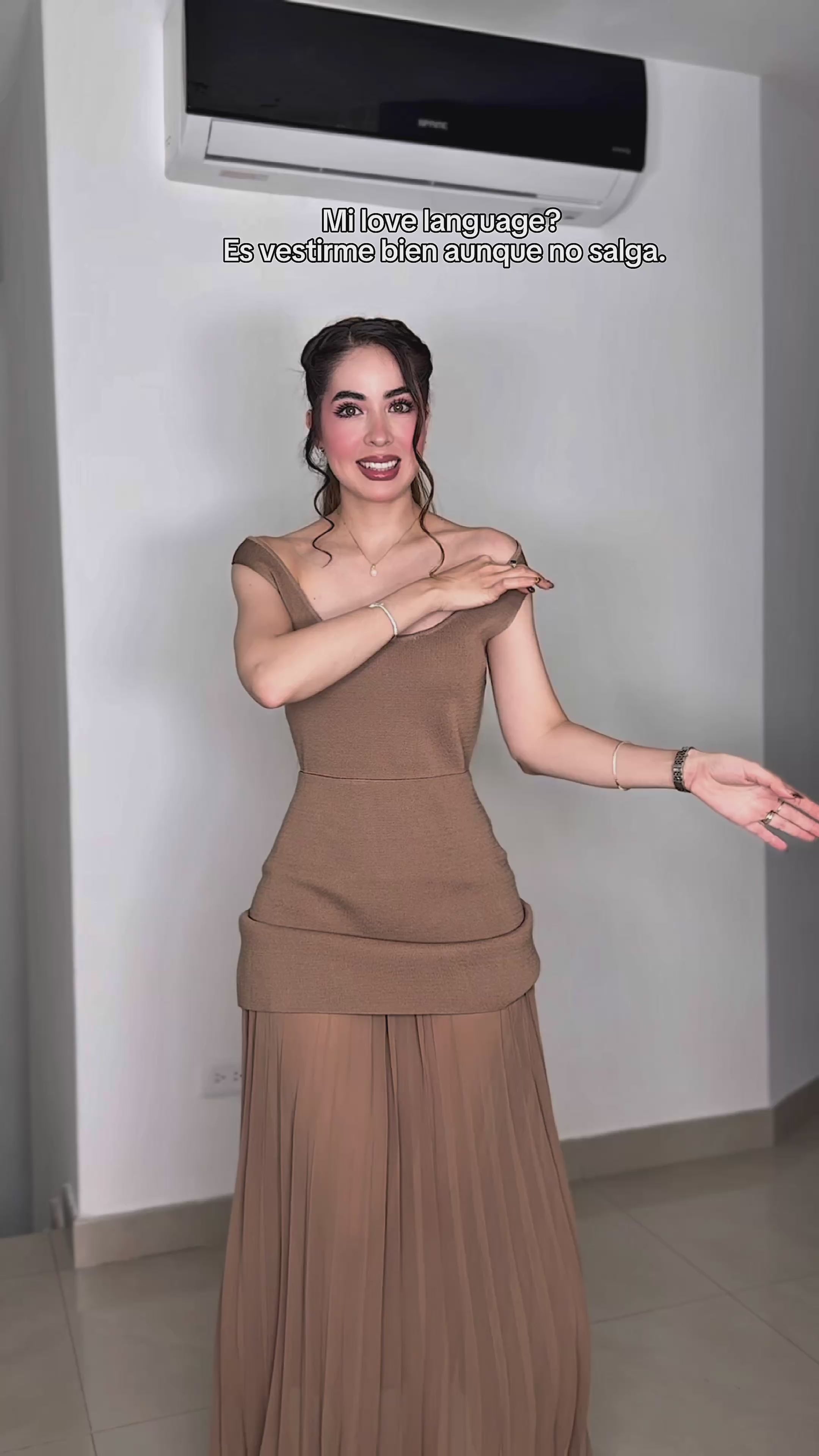 VESTIDO LEAH CAQUI