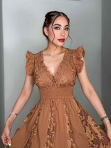 VESTIDO HORTENSIA LADRILLO