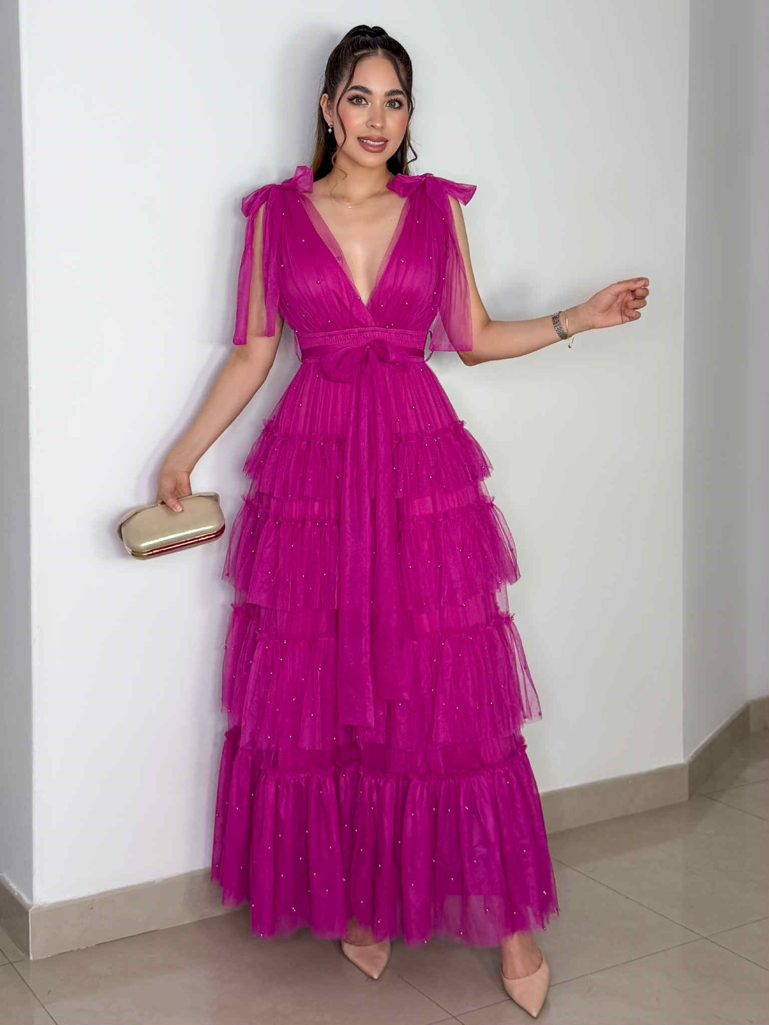 VESTIDO BELLY FUCSIA