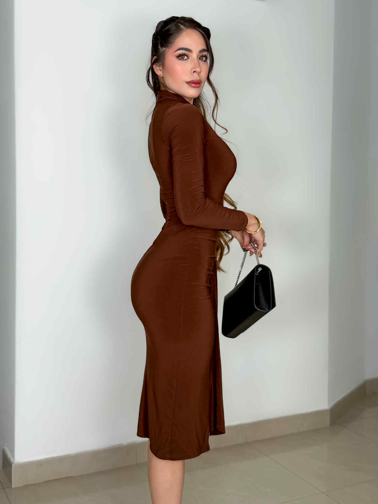 VESTIDO LUISA CHOCOLATE