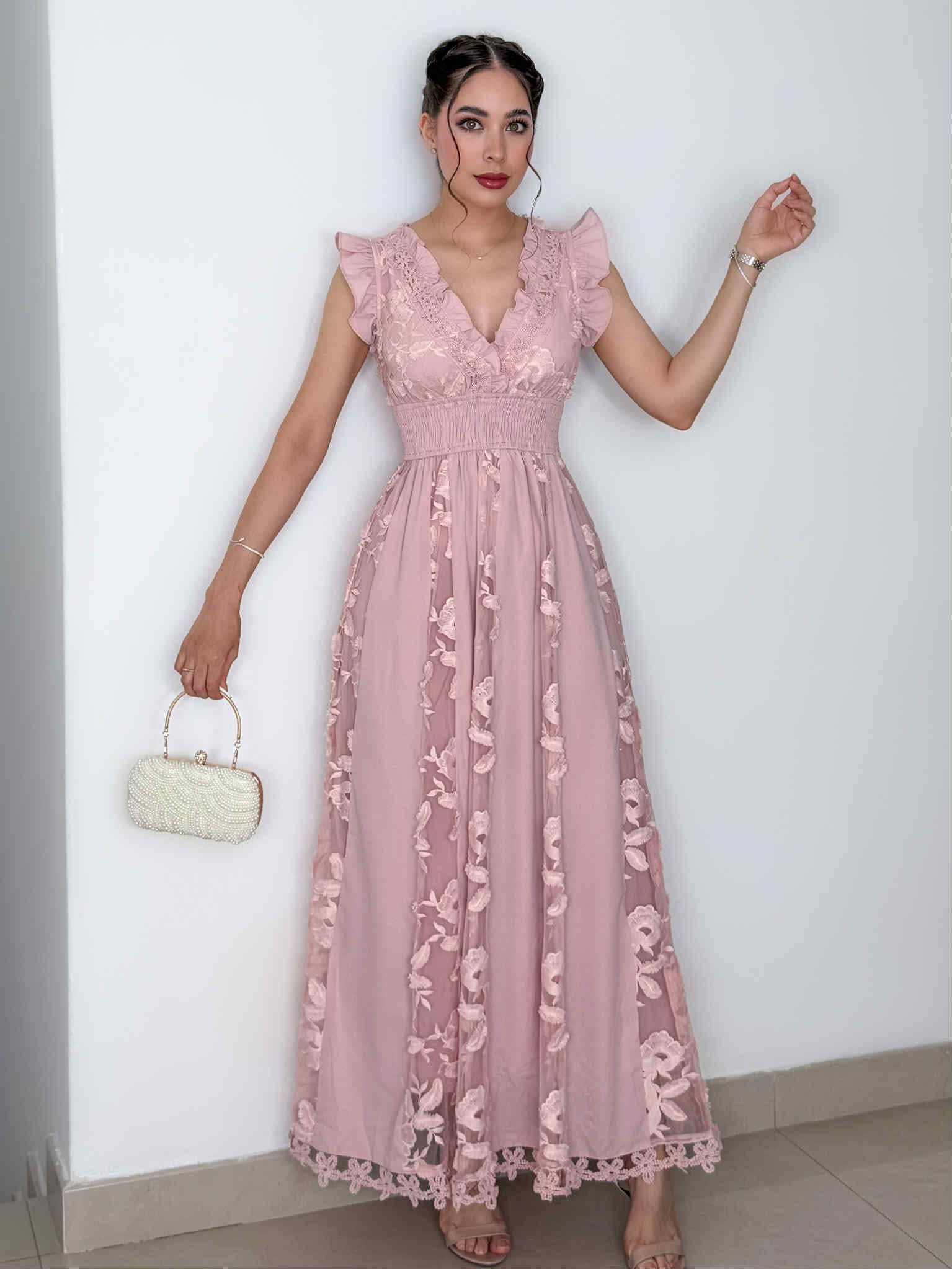 VESTIDO HORTENSIA ROSA