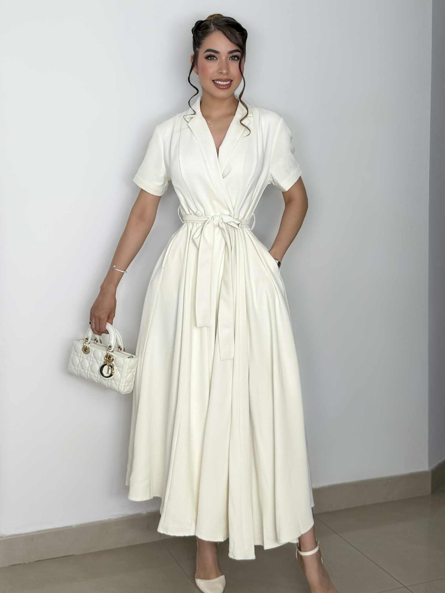 VESTIDO MIRELLA HUESO