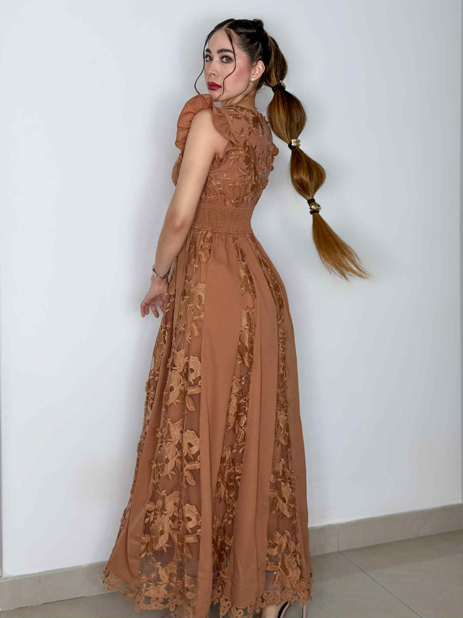 VESTIDO HORTENSIA LADRILLO