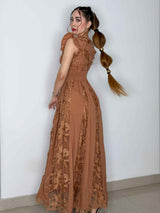 VESTIDO HORTENSIA LADRILLO