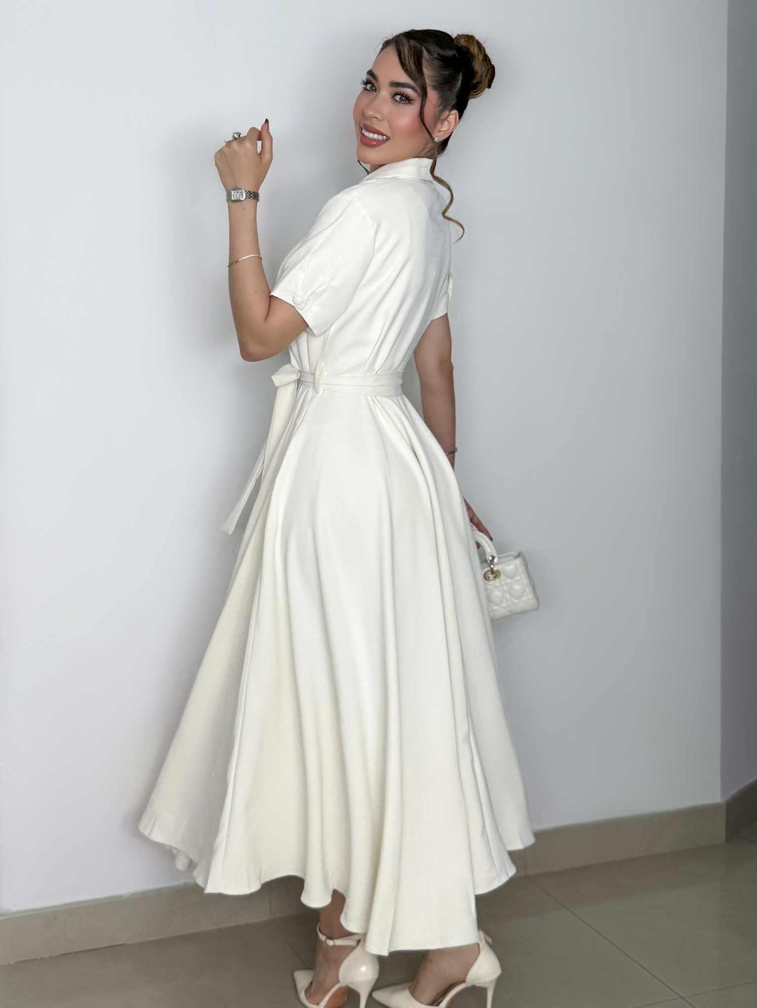VESTIDO MIRELLA HUESO