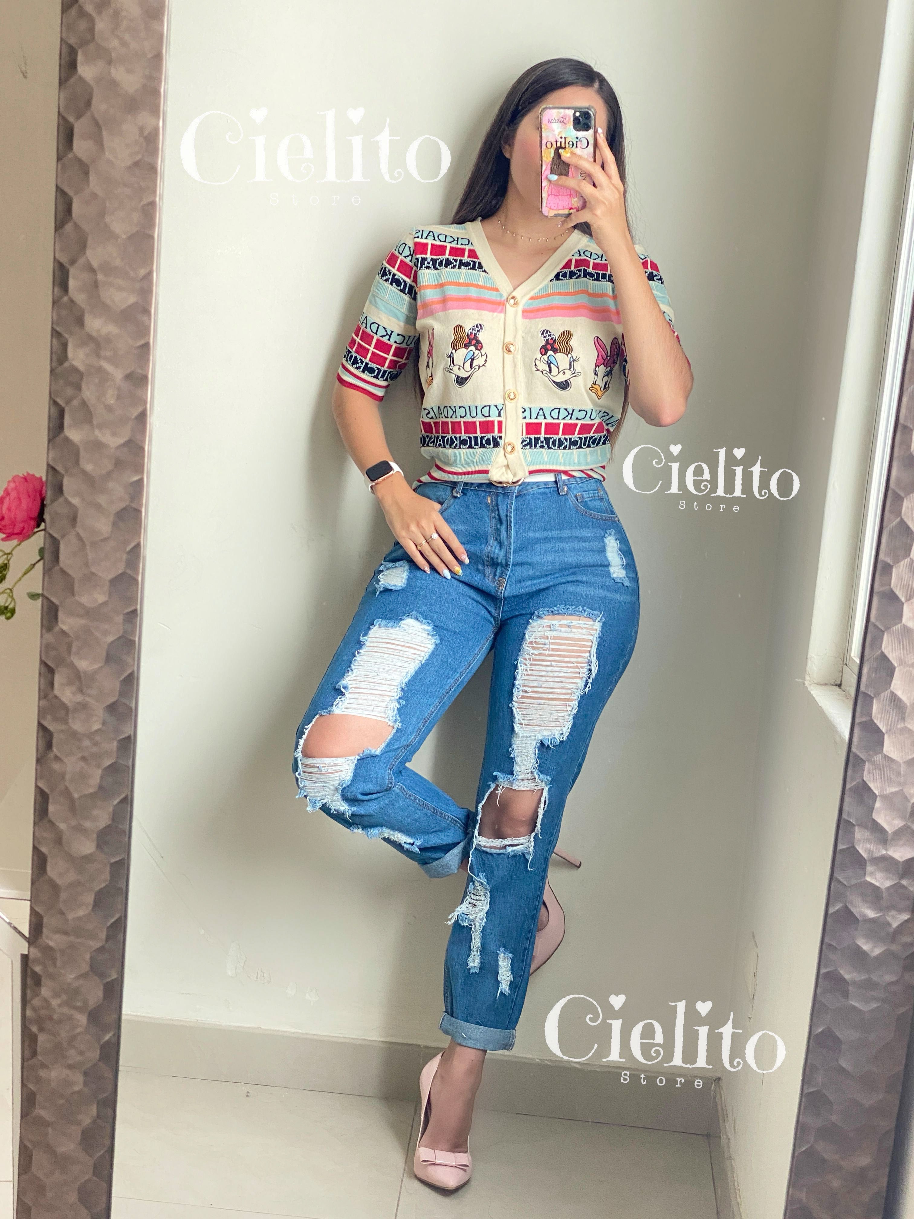 MOM JEANS TONO MEDIO