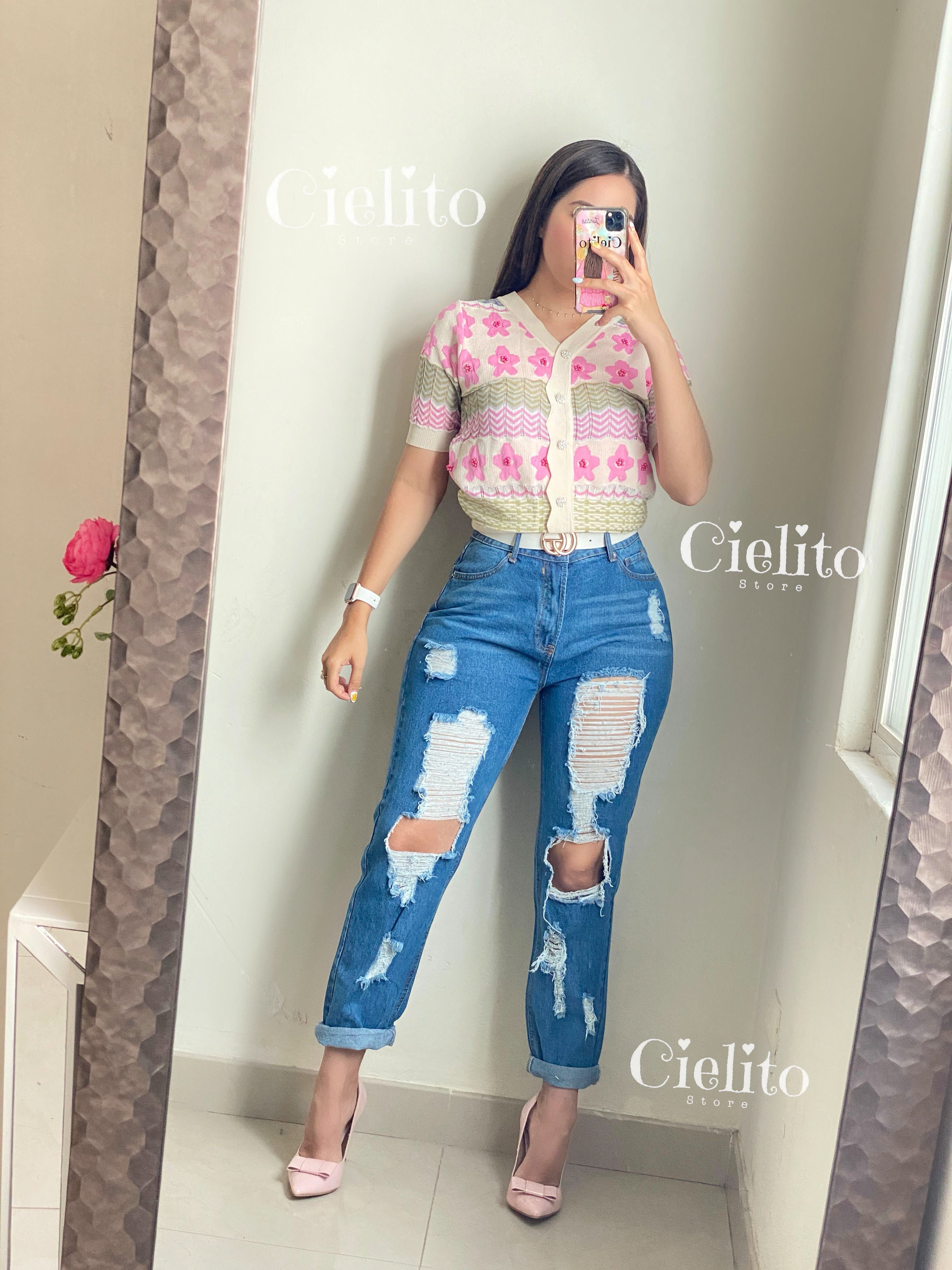 MOM JEANS TONO MEDIO