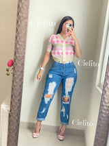 MOM JEANS TONO MEDIO