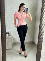 BLUSA CORAL SATINADA