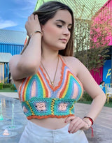 Bralette colorido tejido