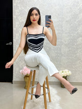 Blusa con corazón NEGRO