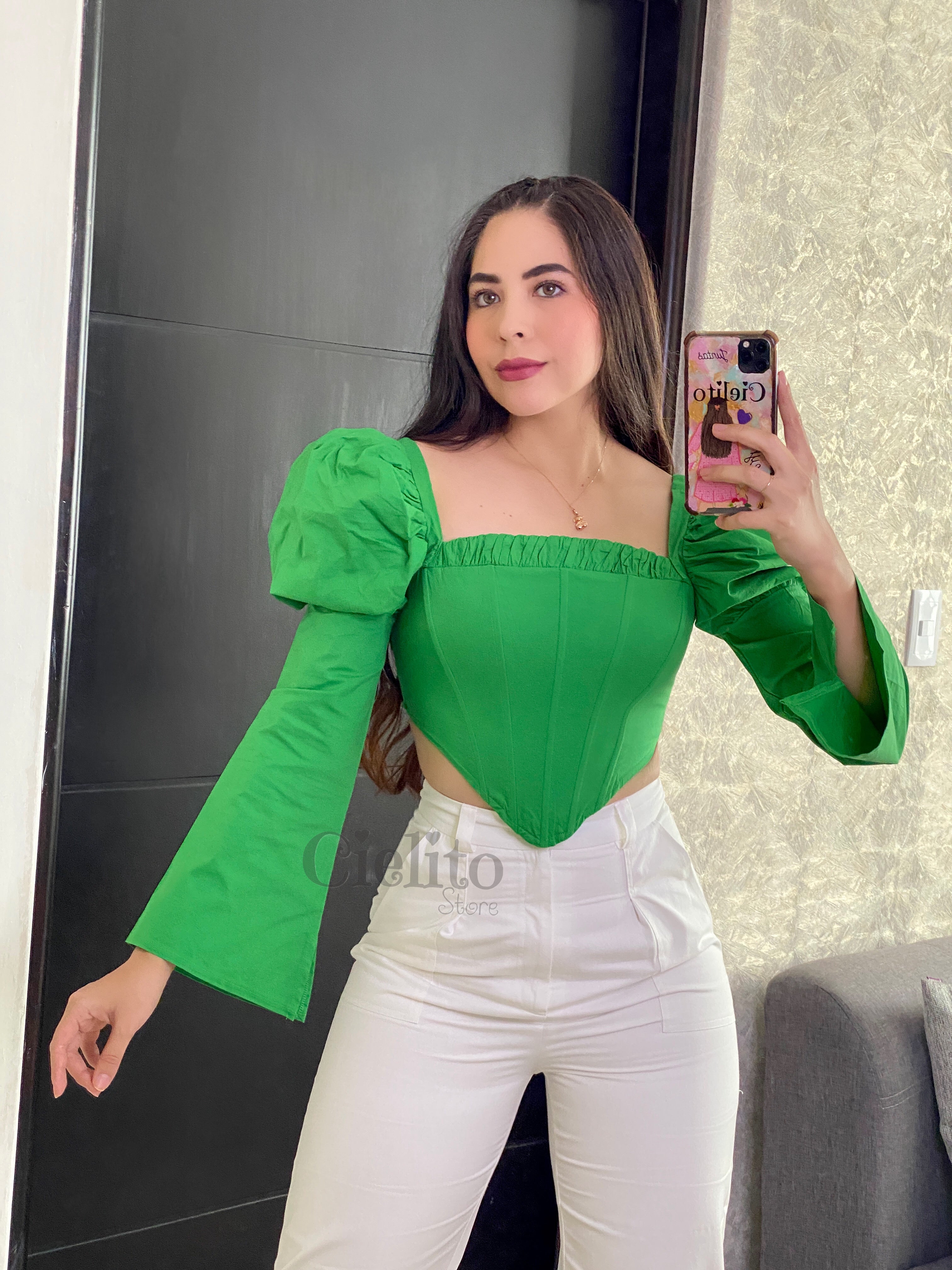 BLUSA CORSET VERDE