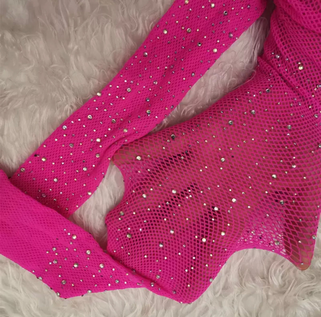 MEDIAS RED ROSAS PIEDRITAS