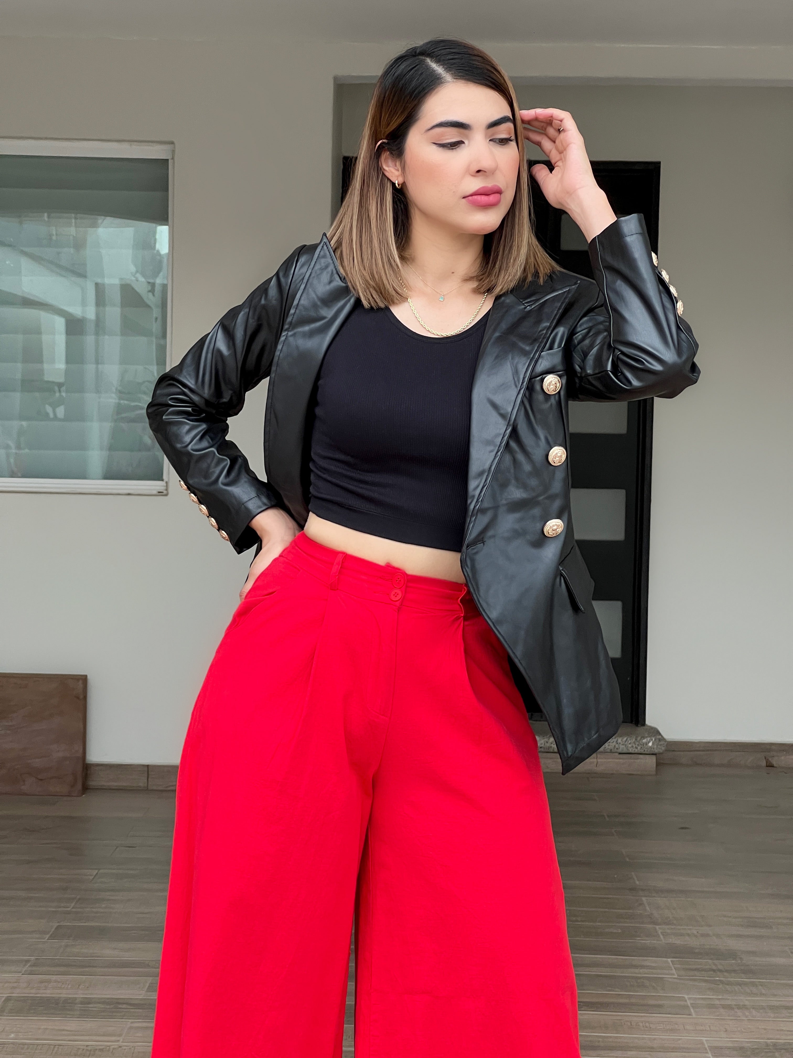 BLAZER VINIPIEL NEGRO M