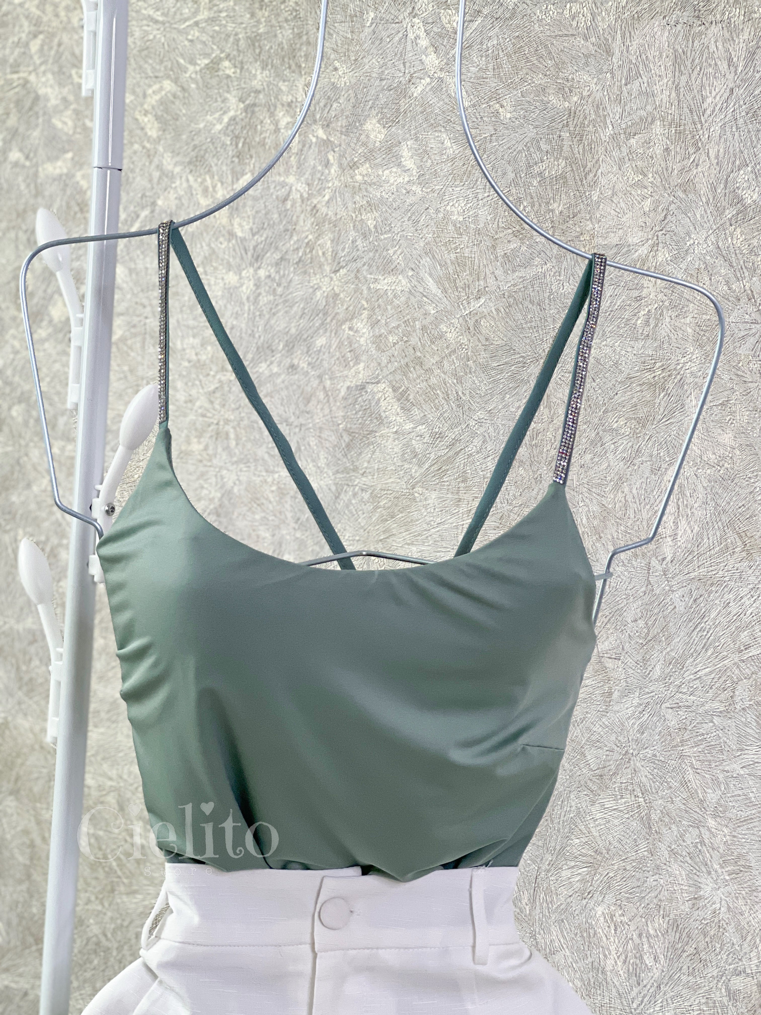 BODY CON PEDRERÍA EN TIRANTE