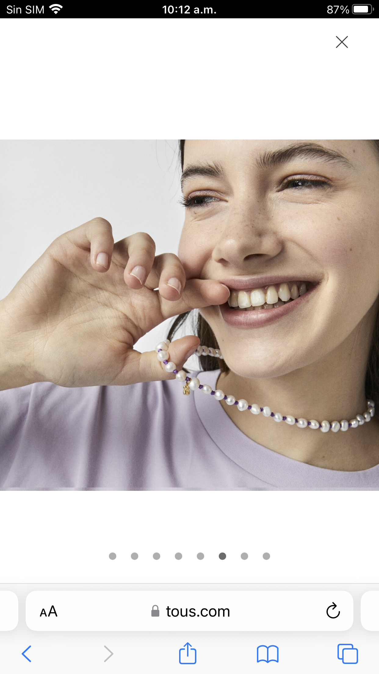 Collar de perlas con dije