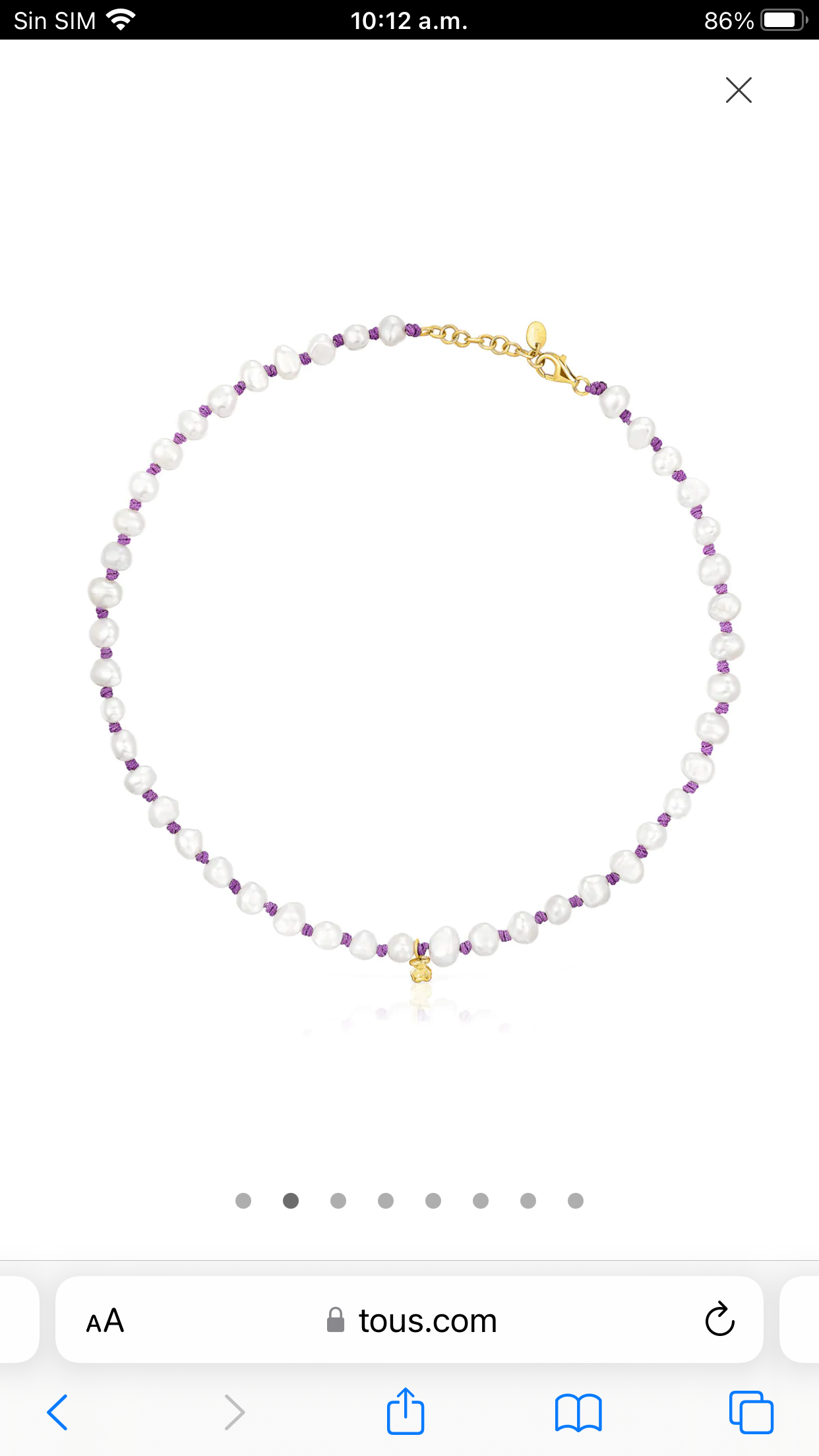 Collar de perlas con dije