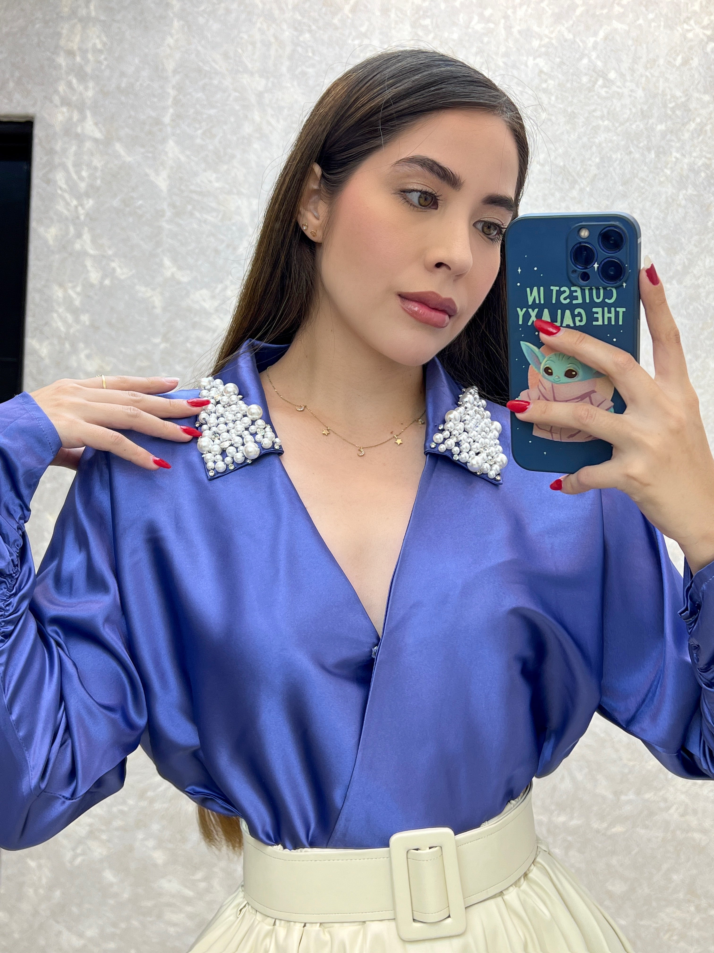 BODY AZUL CON PEDRERÍA