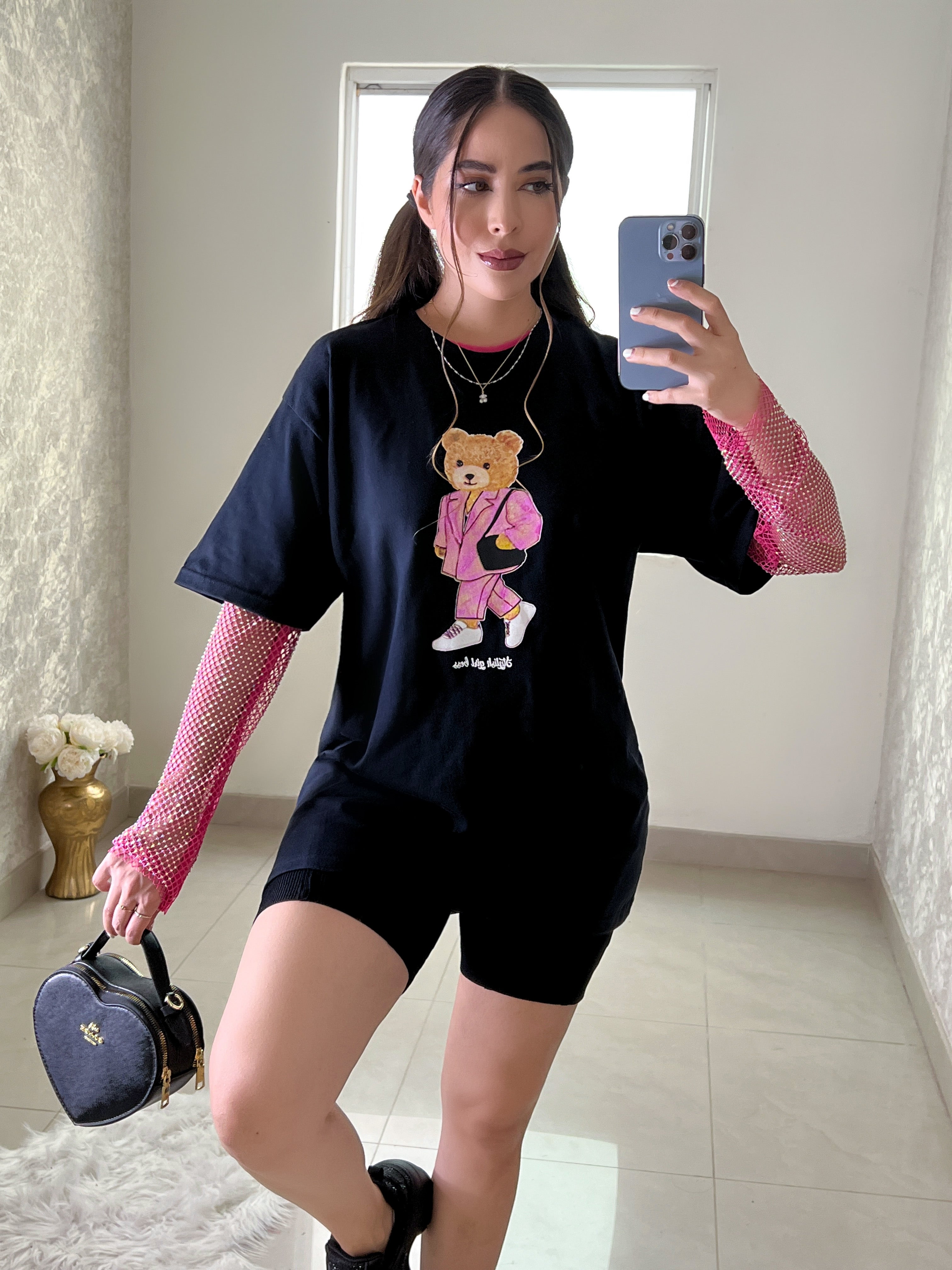 BLUSA OSITO LINDO NEGRA