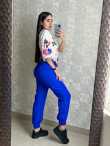 JOGGER AZUL CON LISTÓN