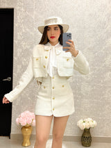 Sombrero blanco con pedrería