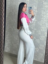 CHAQUETA ROSA SATINADA