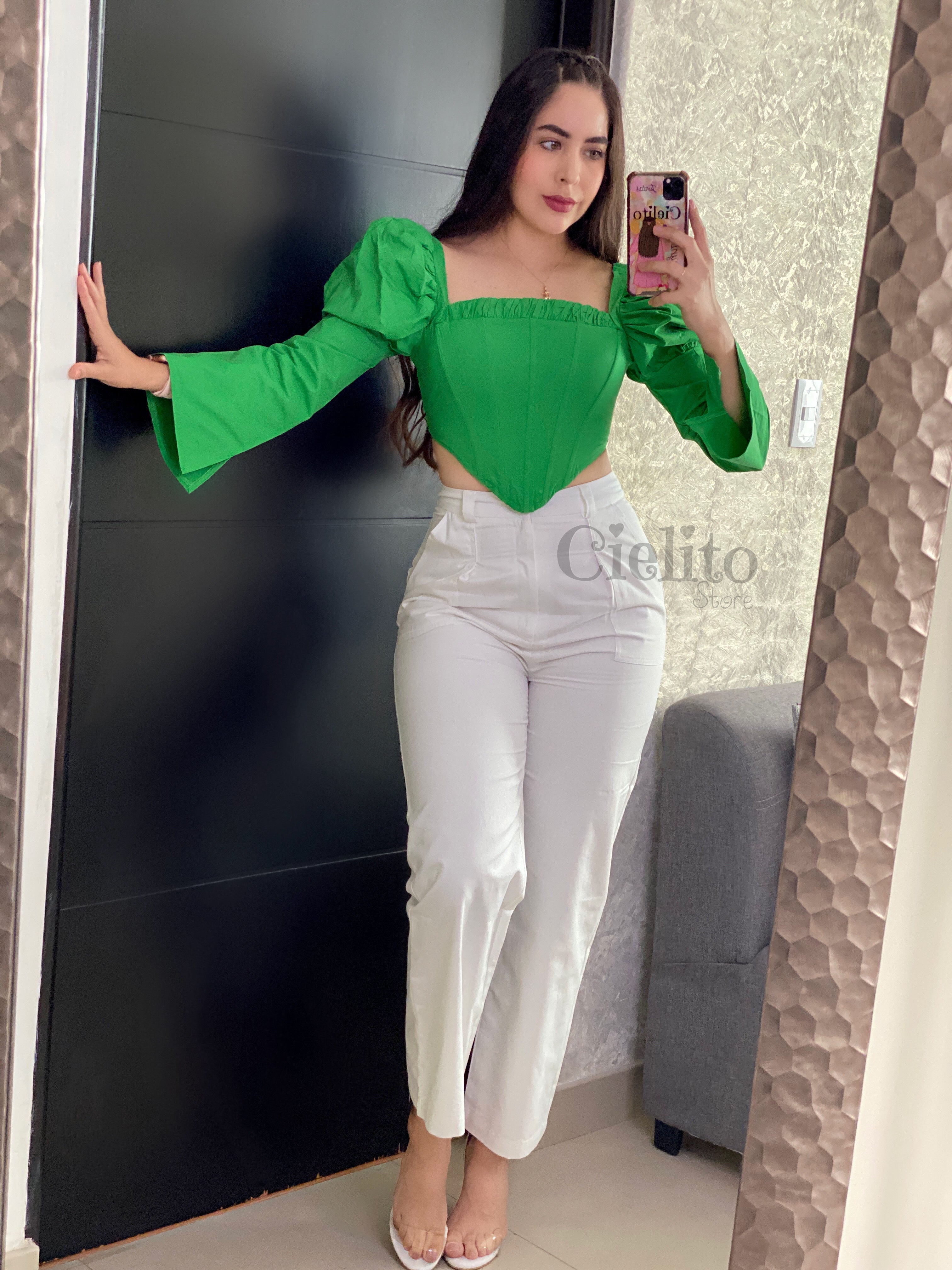 BLUSA CORSET VERDE