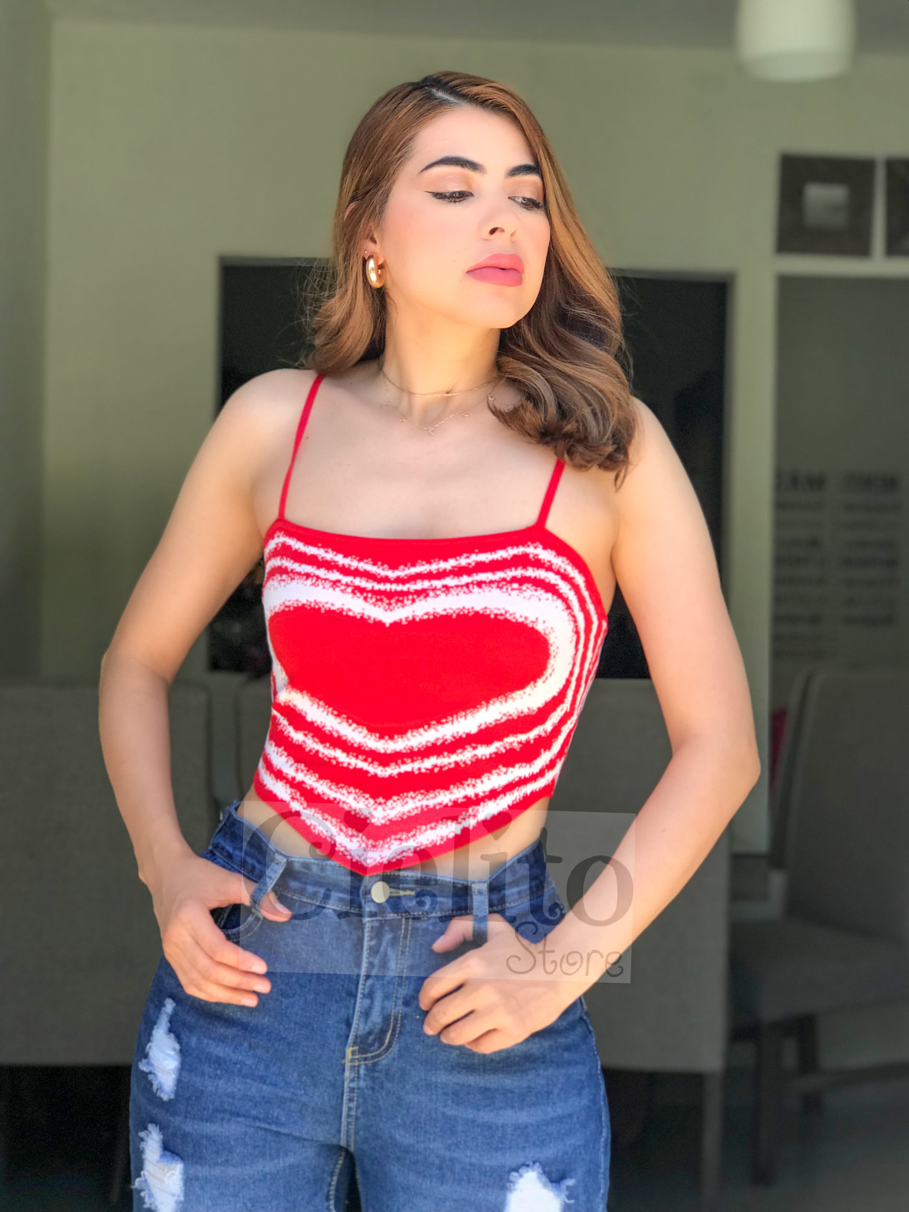 Mi corazón rojo blouse