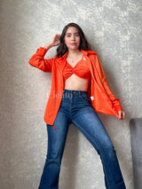 BLUSA CON TOP NARANJA