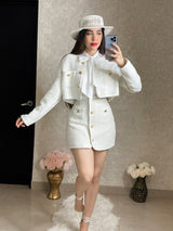 Sombrero blanco con pedrería