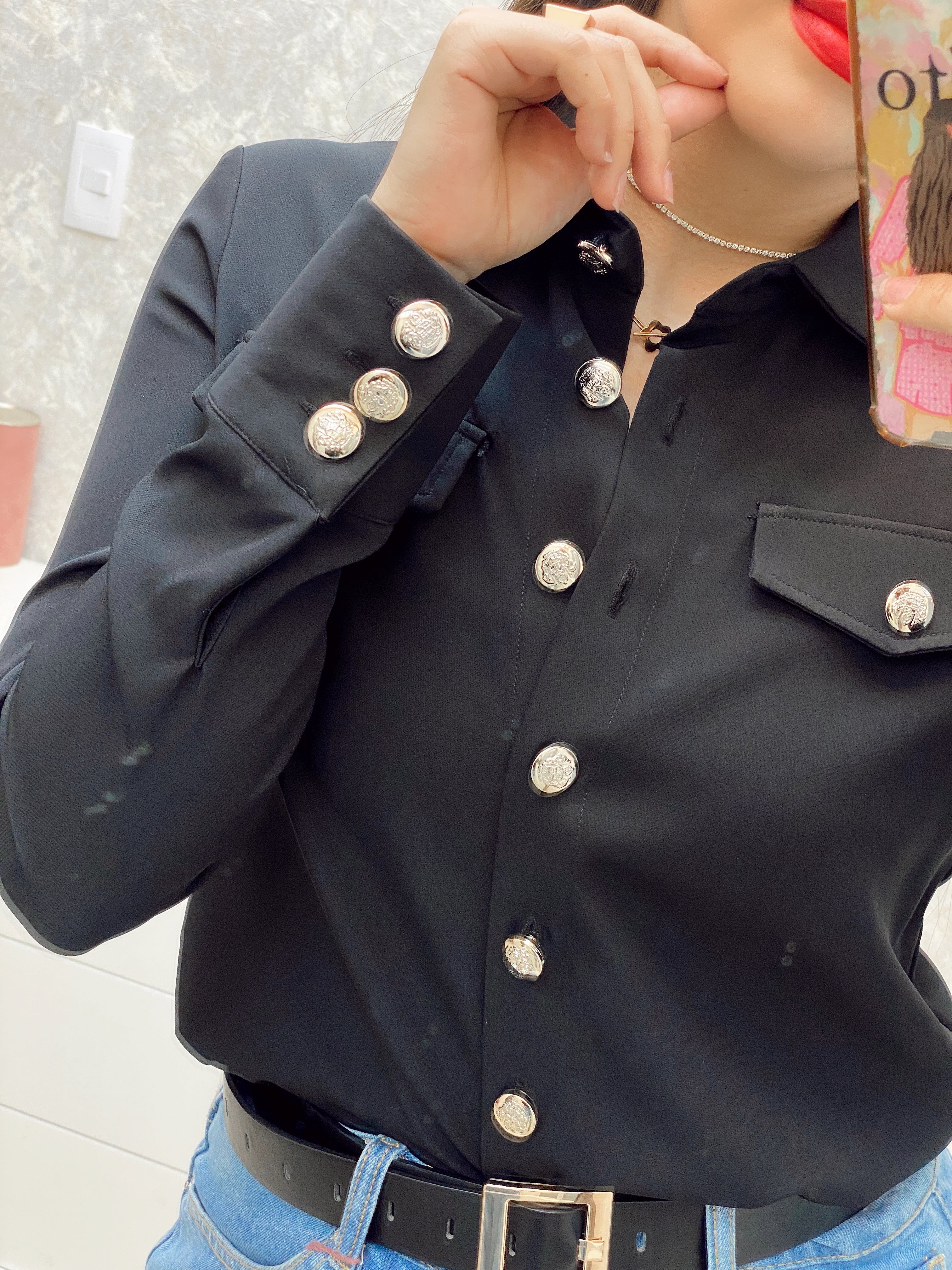 Blusa con botones marineros