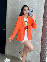 BLAZER NARANJA CON BOTÓN