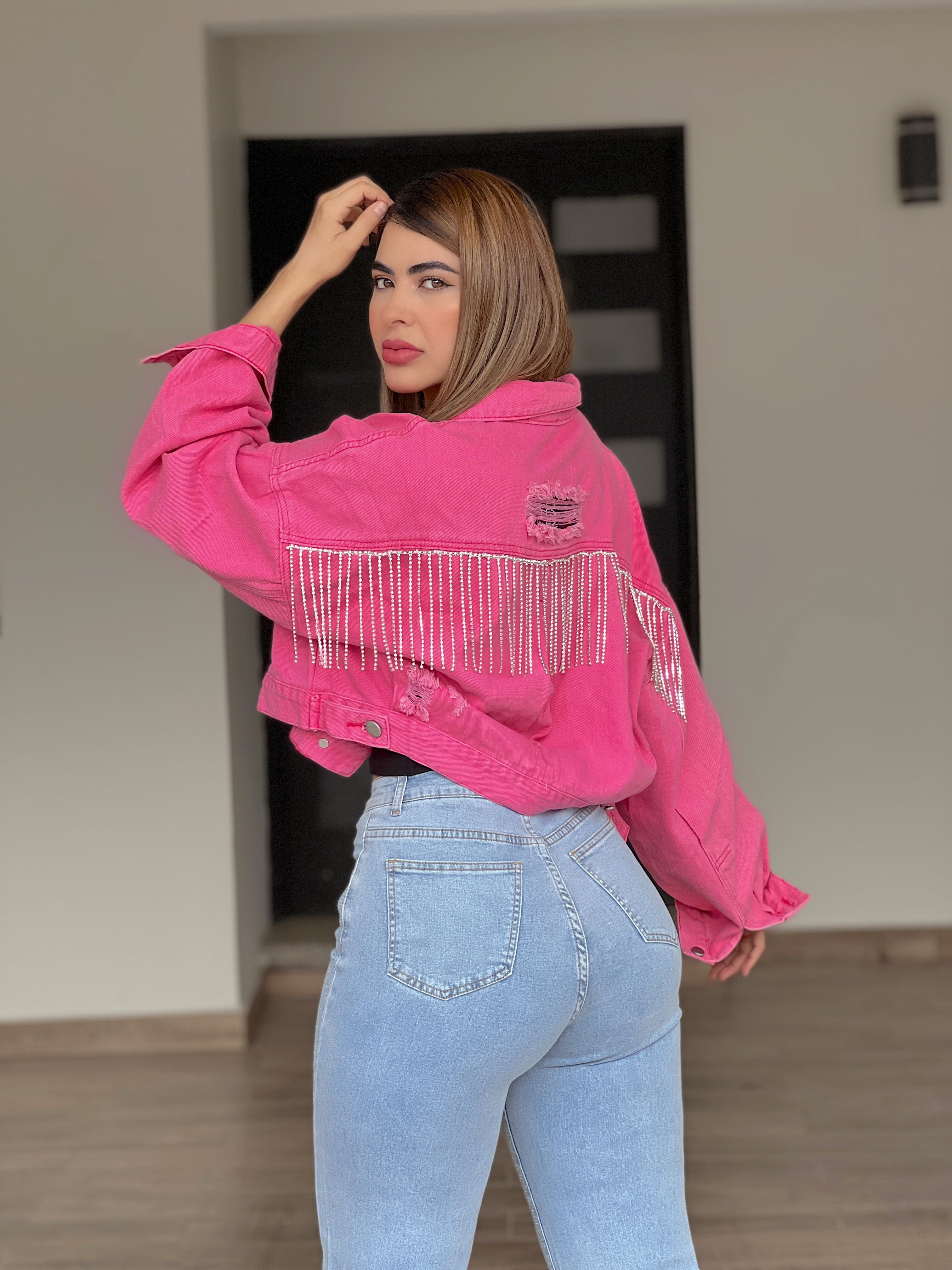 Pantalón mezclilla con piedritas