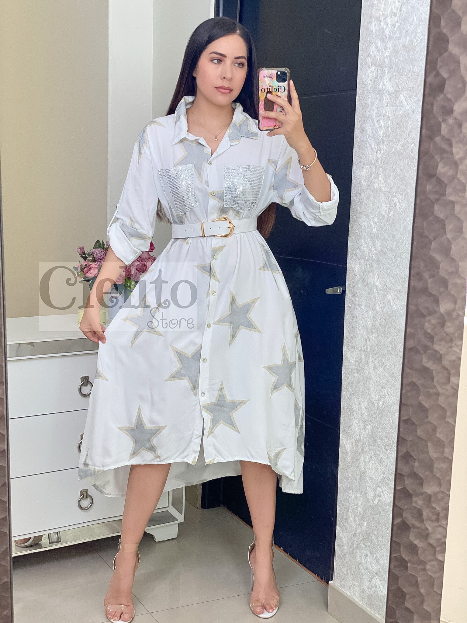 Estrella blanca dress italiano