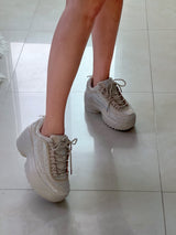 TENIS NUDE PLATAFORMA Y PEDRERÍA