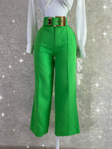 PANTALÓN VERDE CON CINTURON
