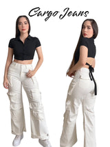CARGO JEANS BLANCO
