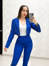 PANTALÓN AZUL CON PIEDRAS