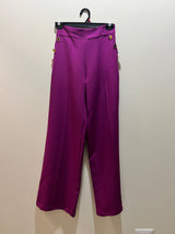 Pantalón bugambilia con botón campana